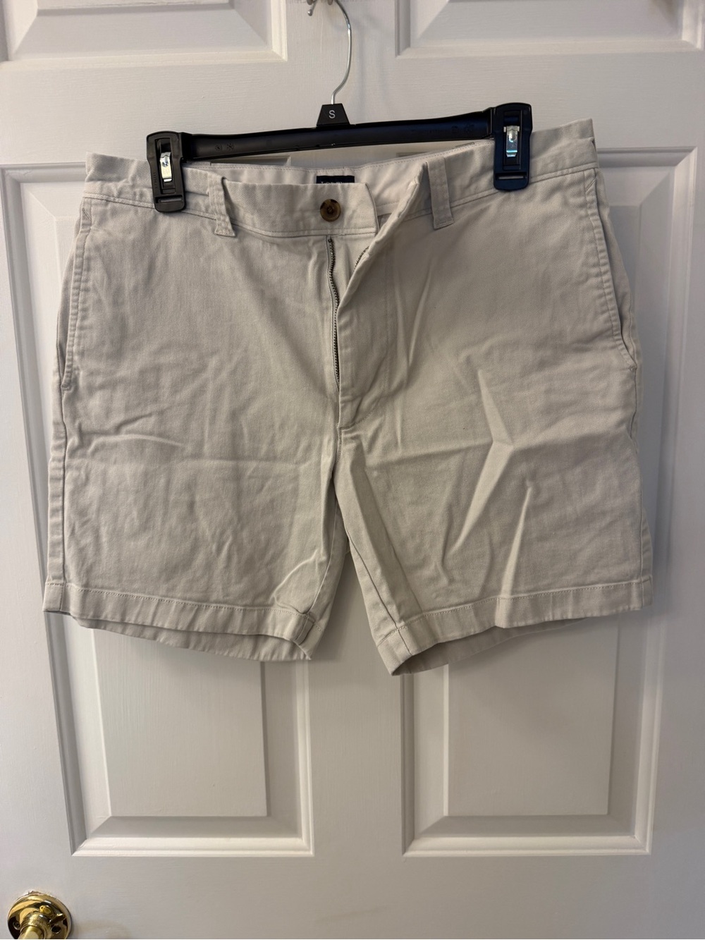🩷 J. Crew Women's Flat Front Cotton Shorts - Light Cream size 32 🩷